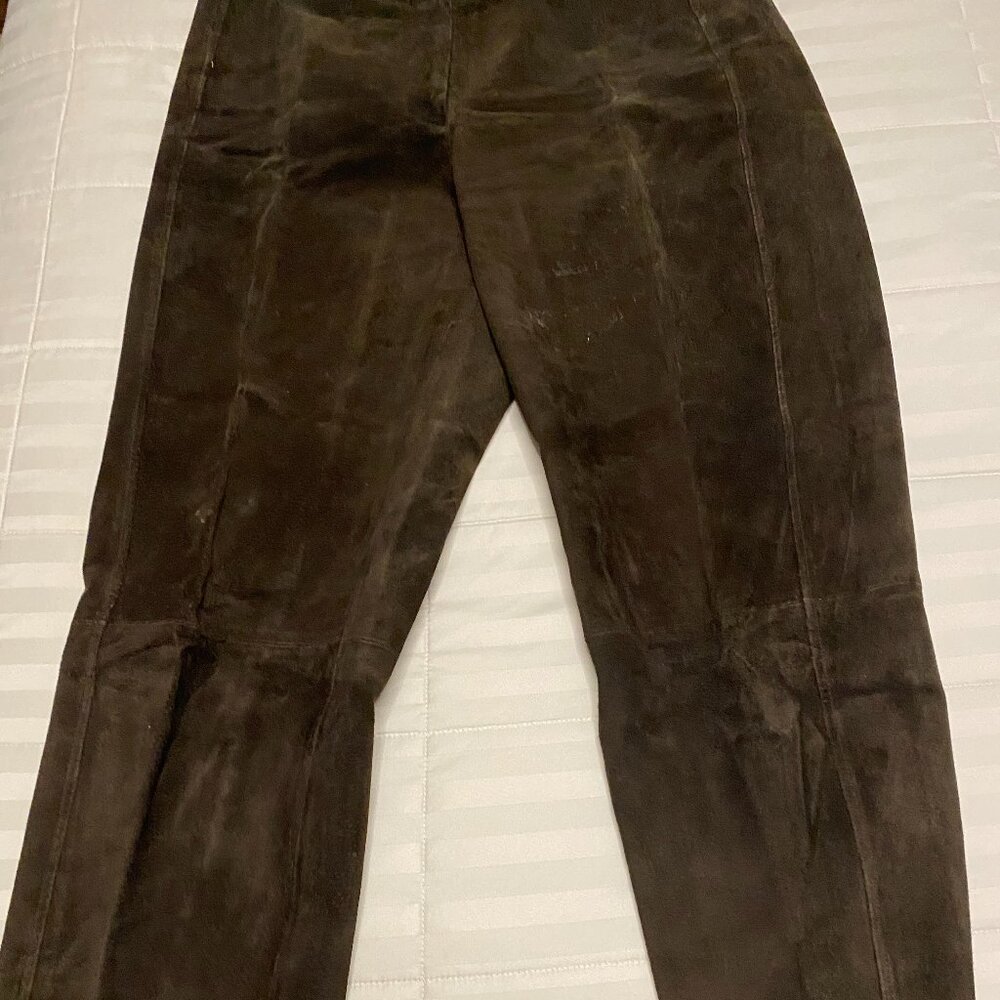 Suede leather slacks